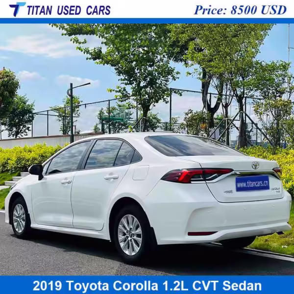 white color of the 2019 Toyota Corolla used car near uganda