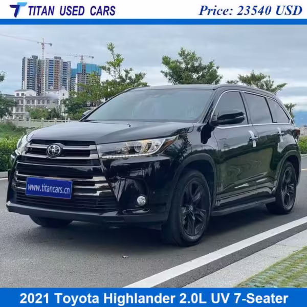 black used Toyota Highlander 2021 for sale