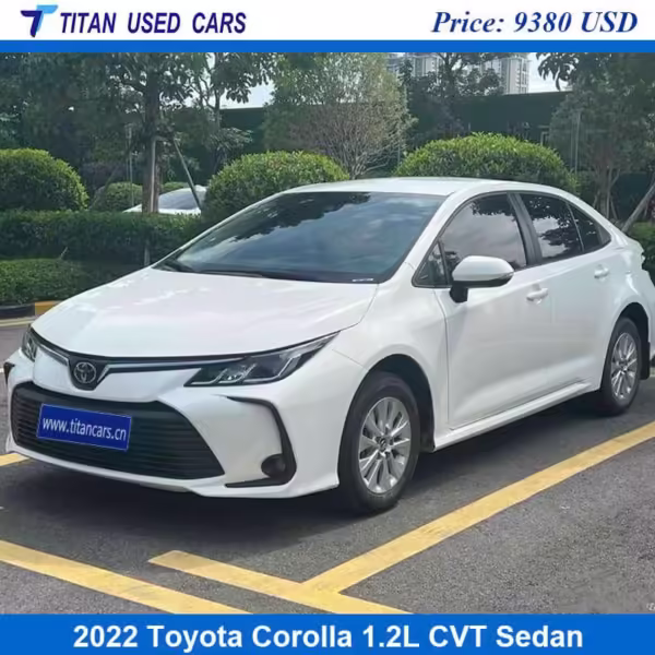 white color of the used 2022 toyota corolla sedan for sale