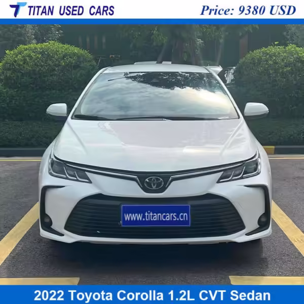 white color of the used 2022 toyota corolla sedan from China