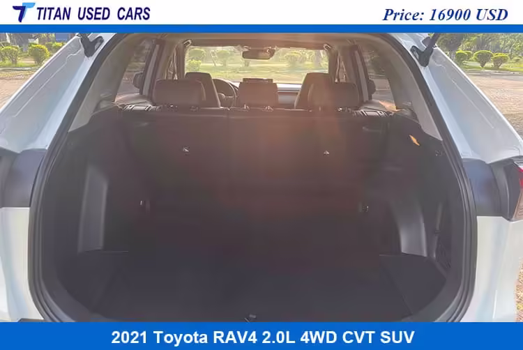 trunk of the used 2021 Toyota RAV4 SUV