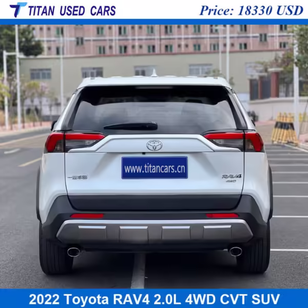 white 2022 toyota rav4 used car