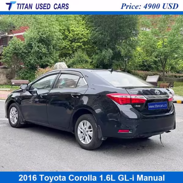 black color of the used 2016 Toyota Corolla for sale
