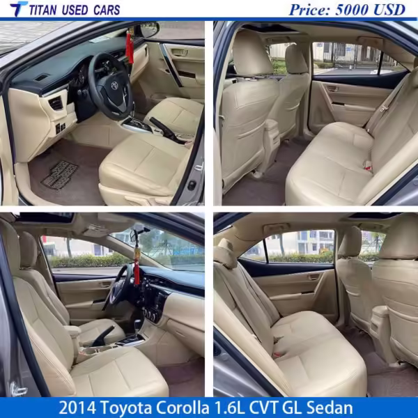 beige color of the used 2014 Toyota Corolla sedan