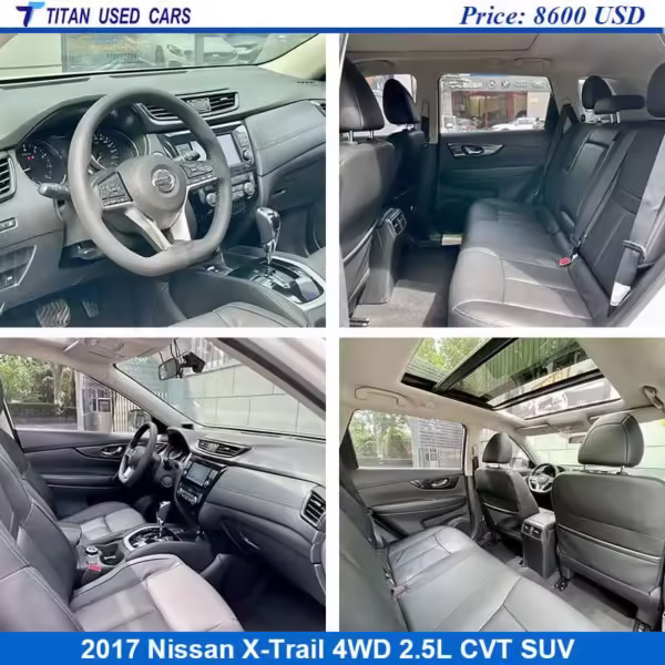 interior of the 2017 Nissan X Trail 4WD