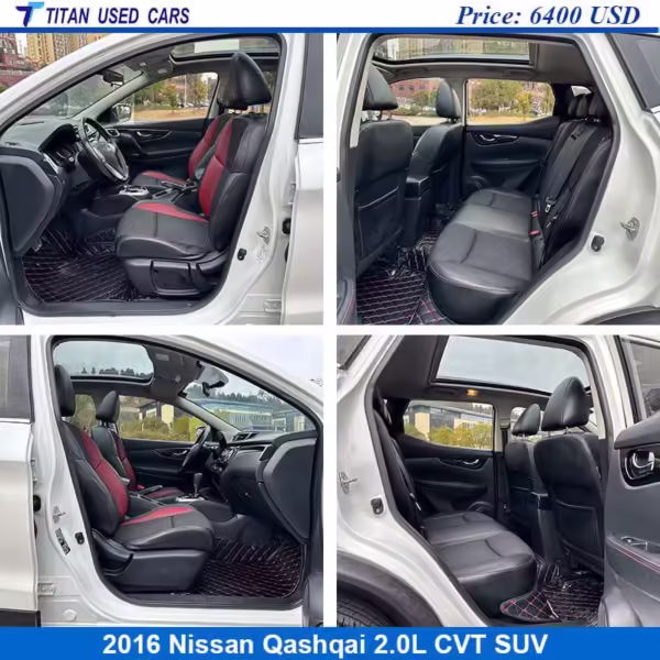 interior of the Nissan Qashqai 2016 used car