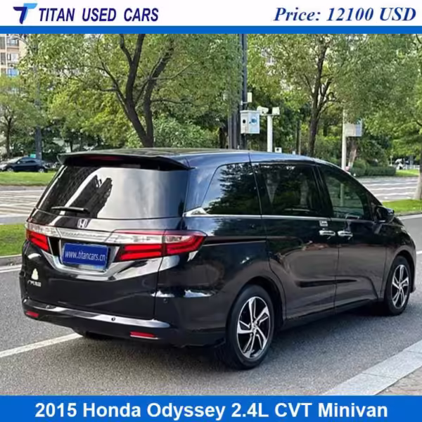 black Used 2015 Honda Odyssey Minivan for sale