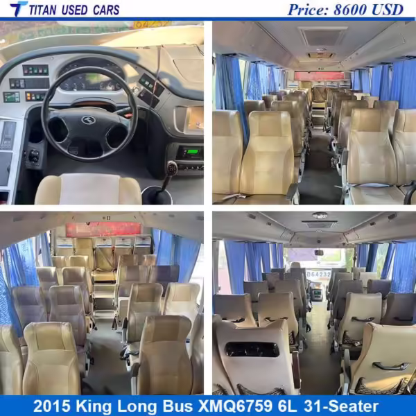 interior of the Used 2015 King Long Bus
