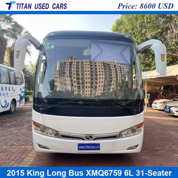 white Used 2015 King Long Bus made in china