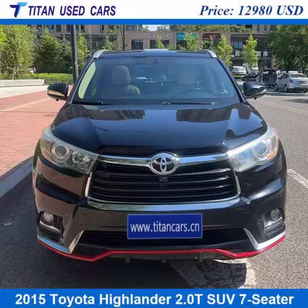 Black Used 2015 Toyota Highlander SUV for Sale Built in China
