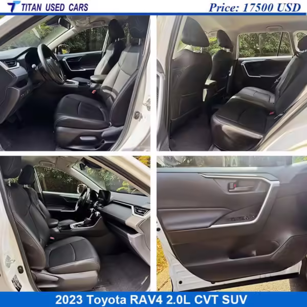 black interior of the used Toyota RAV4 2023