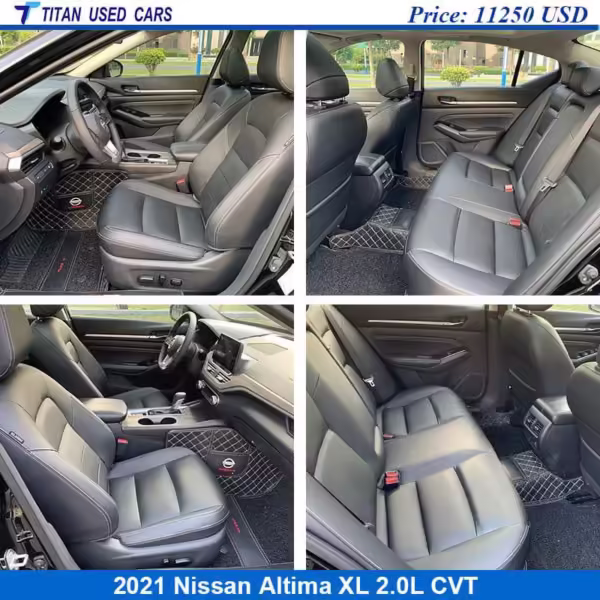 black seats of the used Nissan Altima 2021
