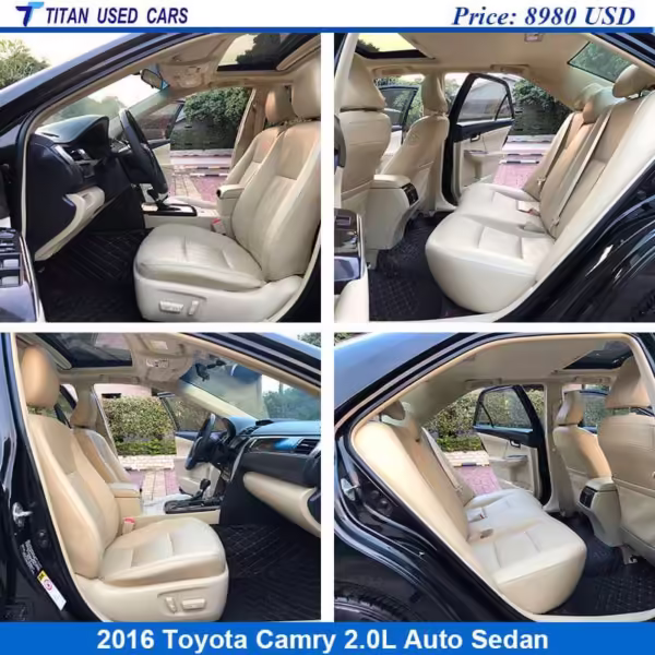 beige interiorof the used 2016 toyota Camry