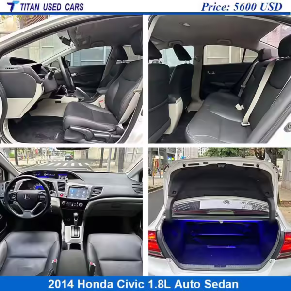 White Used 2014 Honda Civic Sedan for Sale from China Details