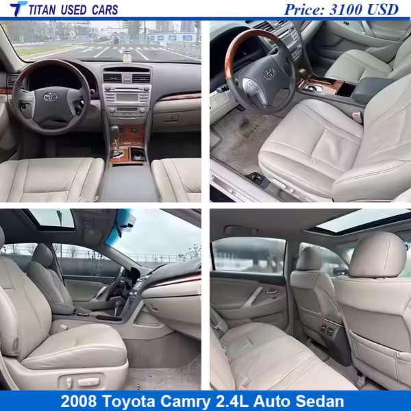 beige interior of the used 2008 Toyota Camry sedan