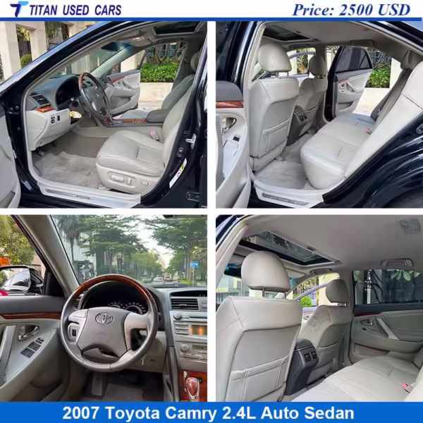 grey interior of the used 2007 Camry for sale
