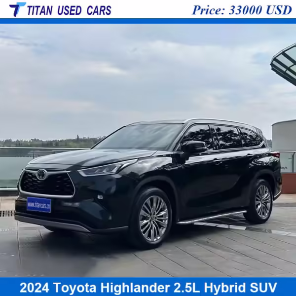 black used 2024 toyota highlander hybrid
