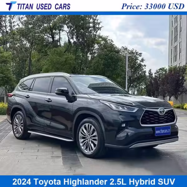 black used 2024 toyota highlander hybrid