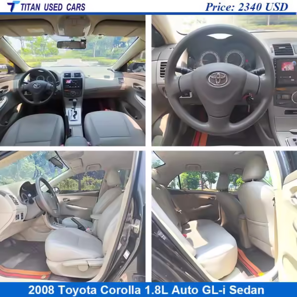 Black Used 2008 Toyota Corolla for Sale in Africa