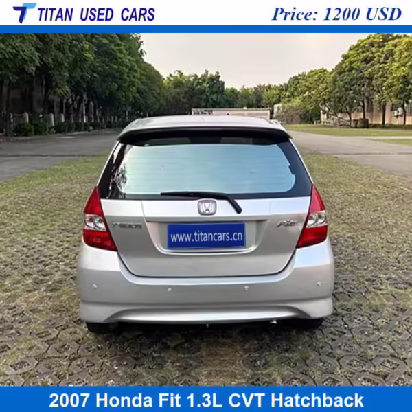 silver color of the 2007 Fit Used Car for Sale in Uganda