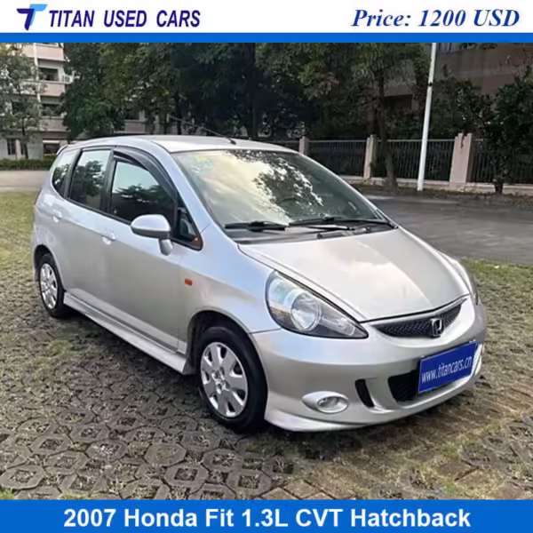 silver color of the 2007 Fit Used Car for Sale in Uganda