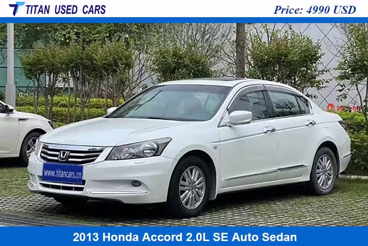 white sedan of used 2013 honda accord for sale