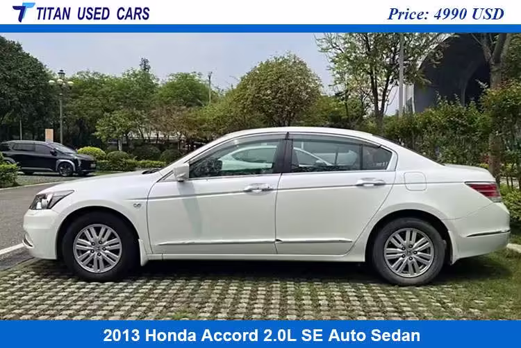 white sedan of used 2013 honda accord for sale near me