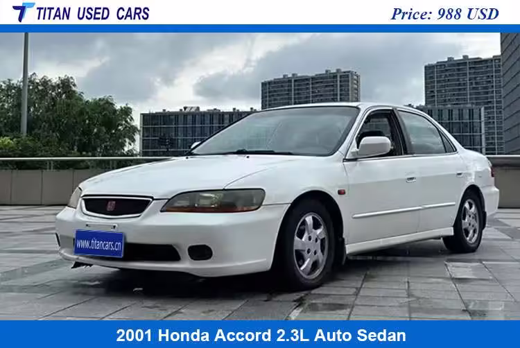 White Sedan Used 2001 Honda Accord for Sale Near Me