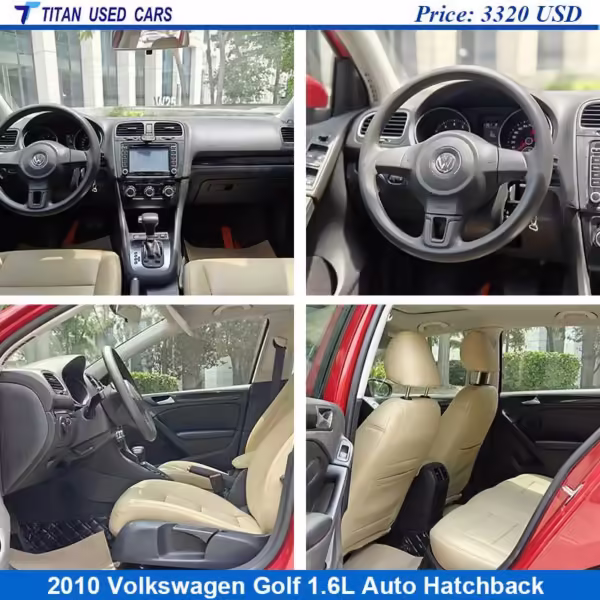 Red/Purple Used 2010 Volkswagen Golf for Sale Interior details