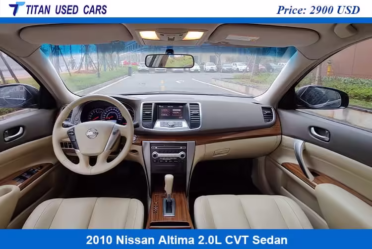 beige interior of the Used 2010 Nissan Altima