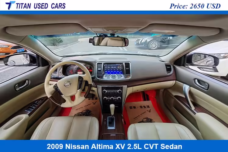 beige interior of the Used 2009 Nissan Altima