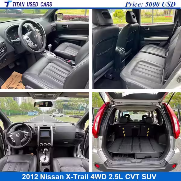 black interior of the Used Nissan X Trail 2012