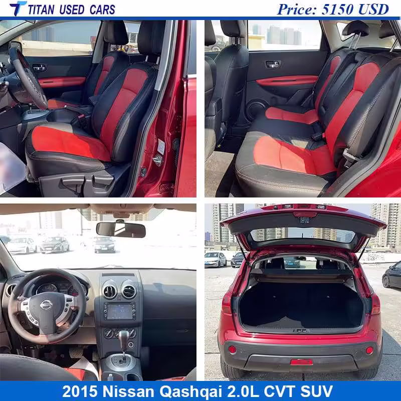 1723718009-Used Nissan Qashqai 2015 for Sale in Togo (3) red interior of the Used Nissan Qashqai 2015