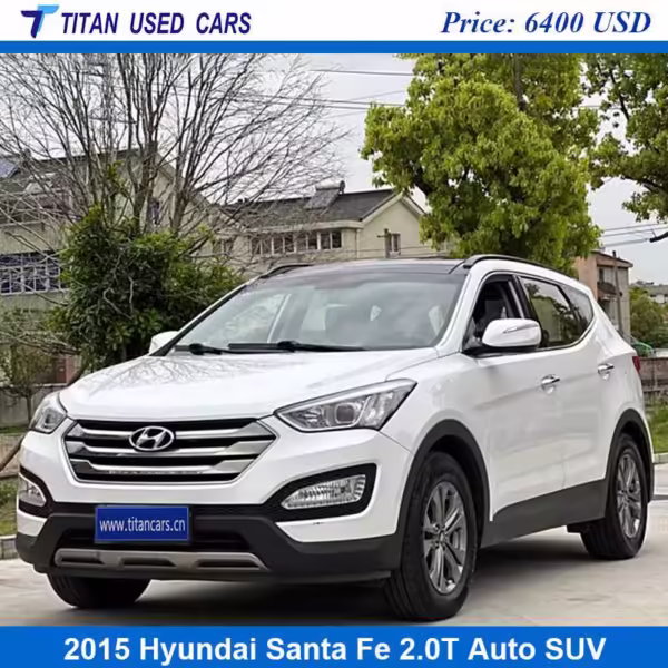 White Used 2015 Hyundai Santa Fe SUV for Sale