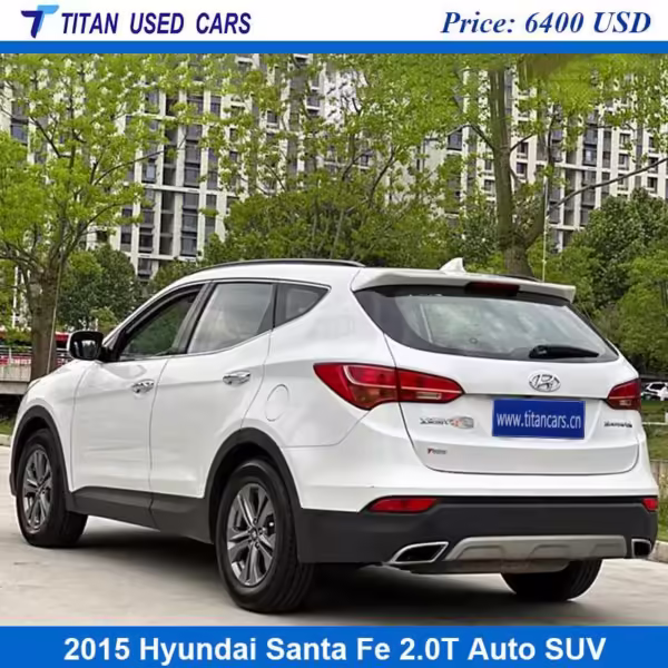 White Used 2015 Hyundai Santa Fe SUV for Sale