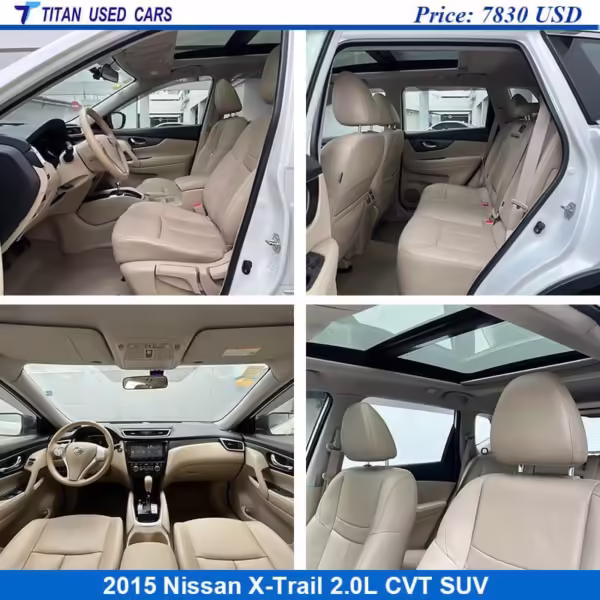 beige interior of the used Nissan X Trail 2015