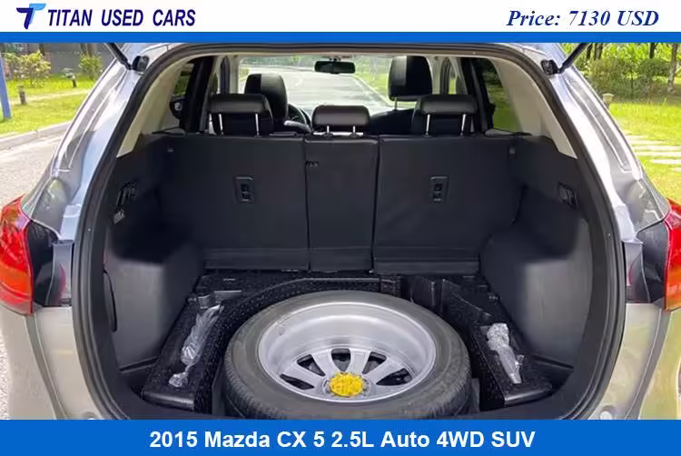 used 2015 Mazda CX 5 SUV has a very large trunk