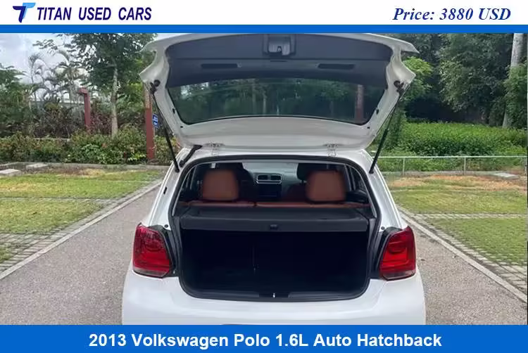 used Volkswagen Polo 2013 for sale has a deep trunk